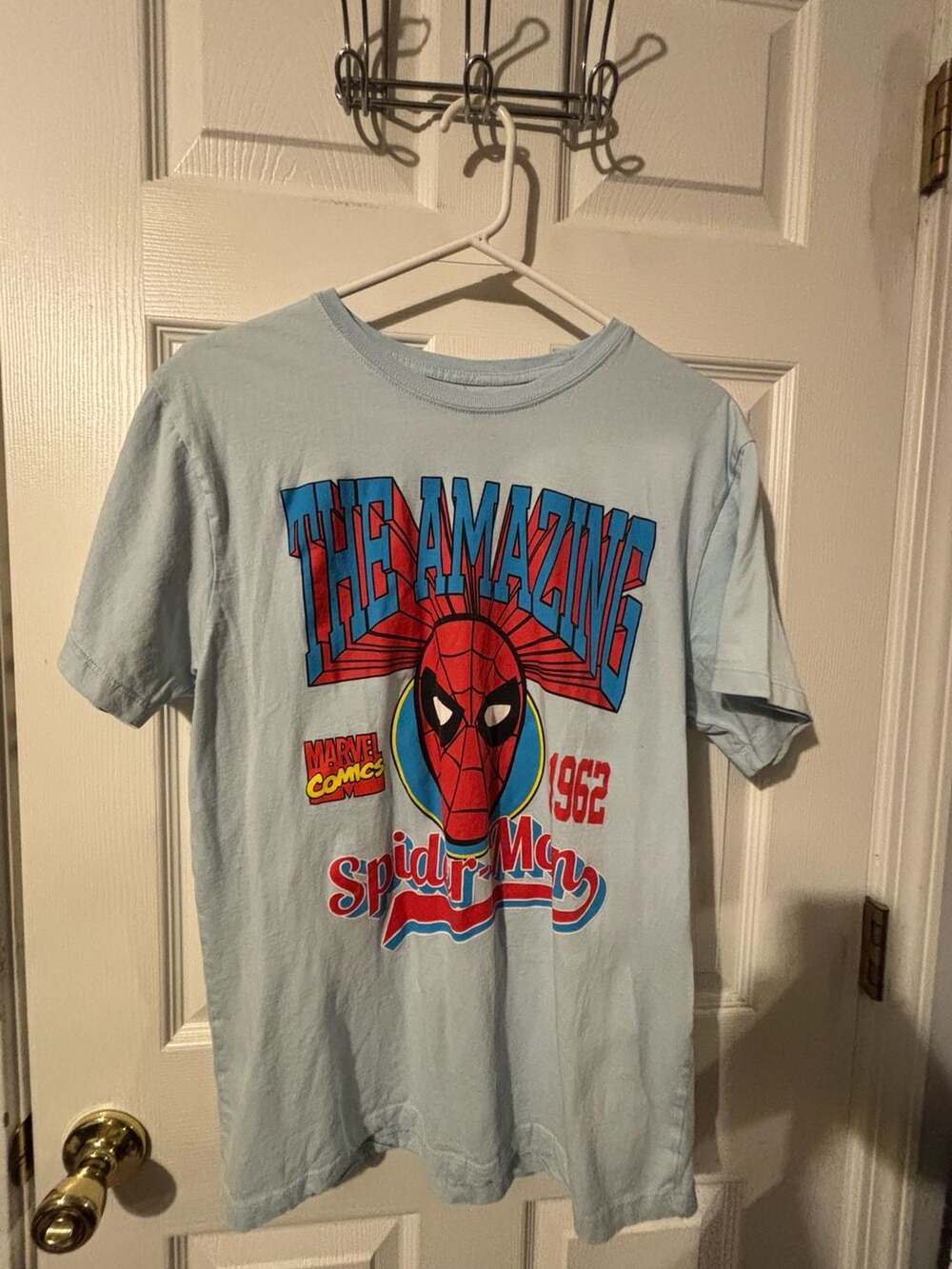 Marvel The Amazing Spider-Man 1962 Graphic T-Shirt Light Blue Large